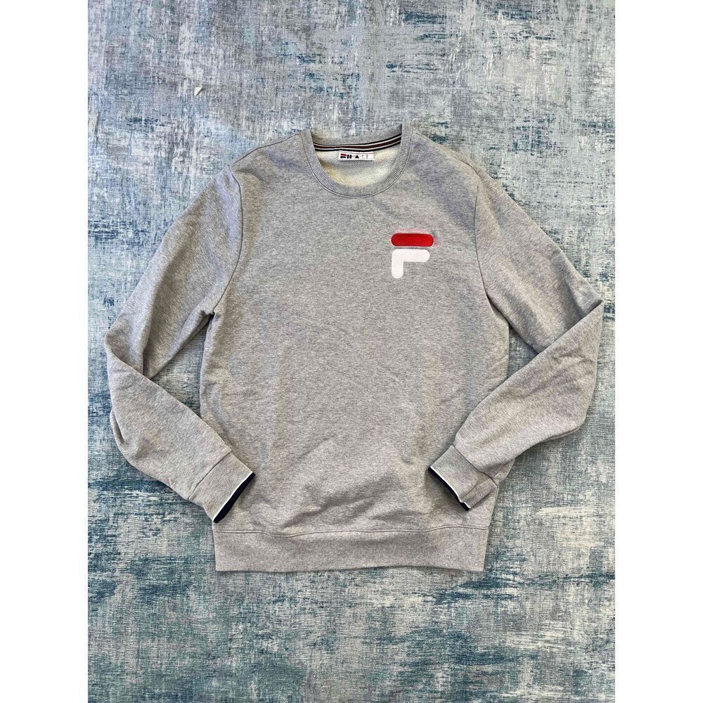 Fila Gray Crewneck Logo Sweatshirt Medium